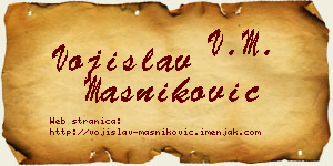 Vojislav Masniković vizit kartica